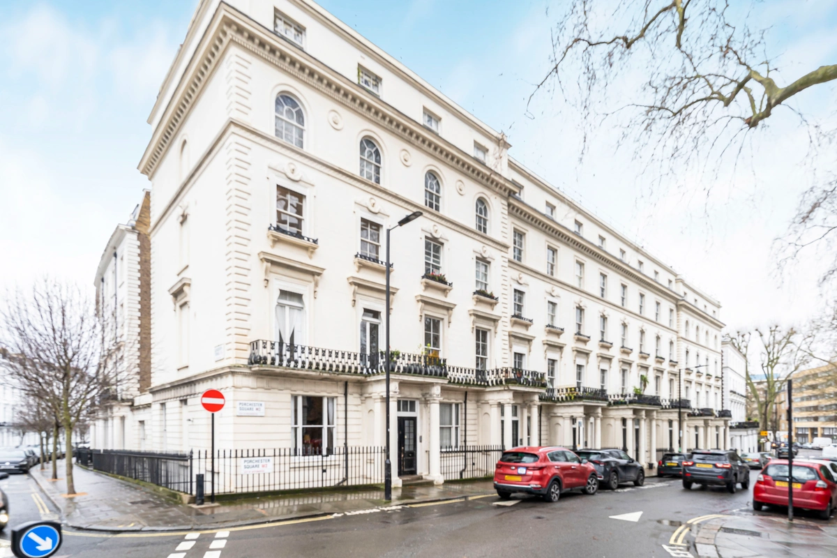 Front view of building located near Paddington and Hyde Park