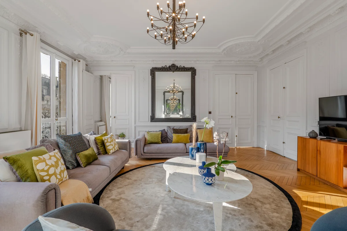 Another angle of the sophisticated living area at Casa Cribs filled with natural light.