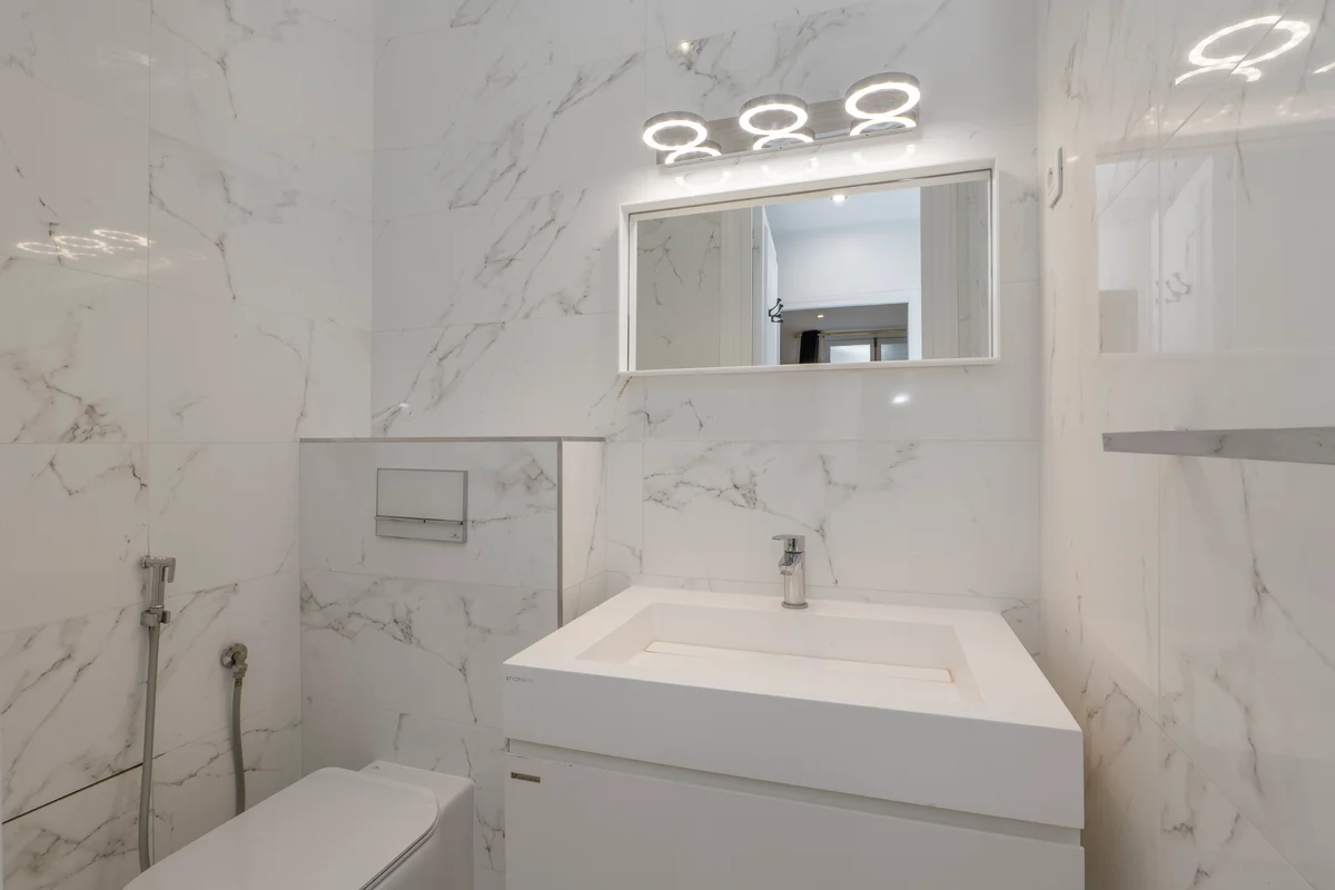 Another angle of the luxurious bathroom at Casa Cribs designed for relaxation.