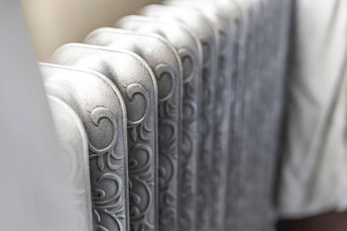 Stylish radiator detail at Casa Cribs adding a touch of character to the living space.
