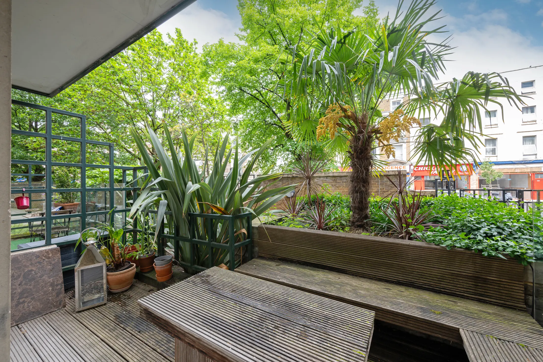 Private outdoor terrace at Casa Cribs offering a peaceful spot to unwind.