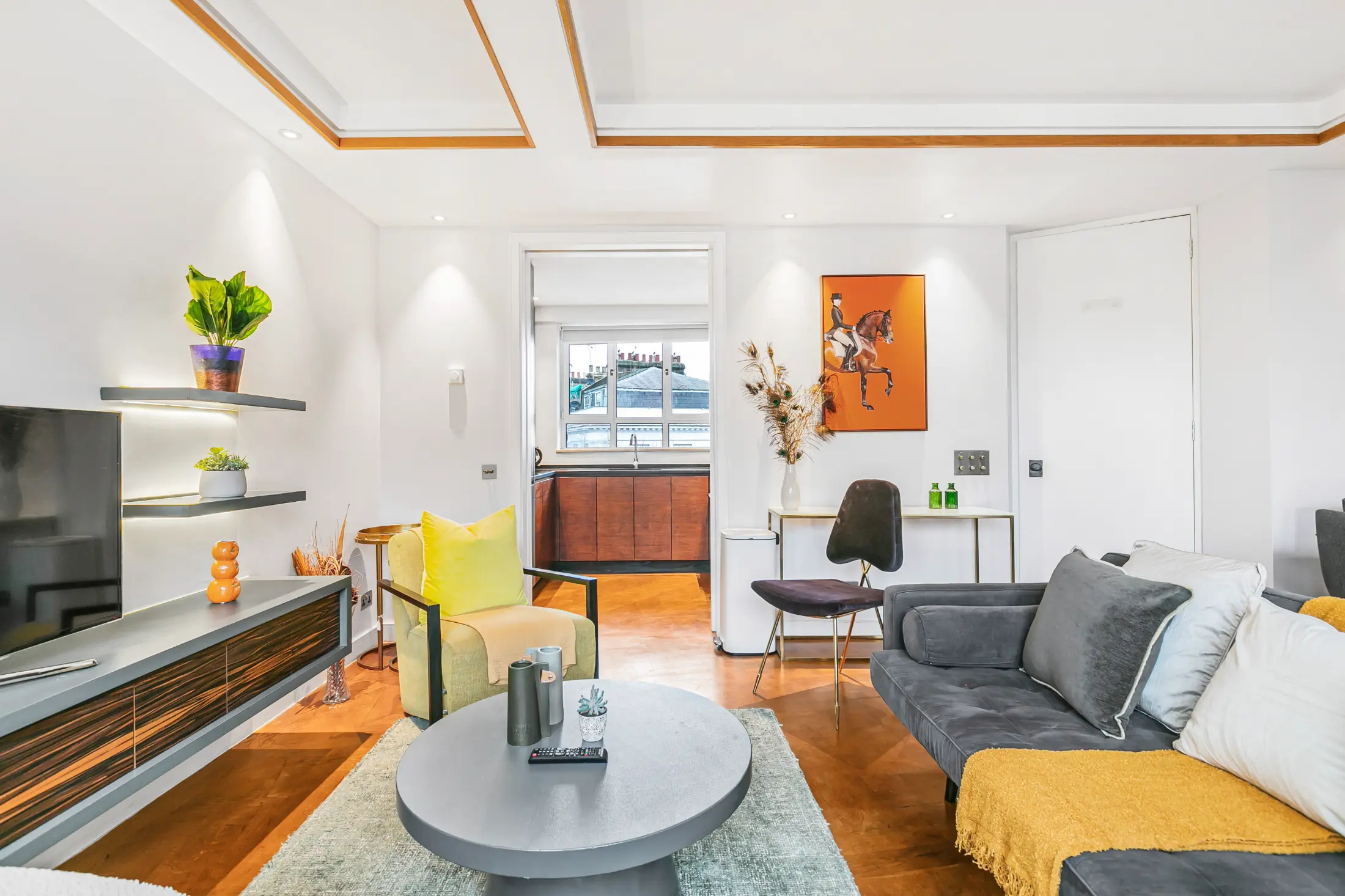 Another angle of the comfortable living room at Casa Cribs filled with natural light.