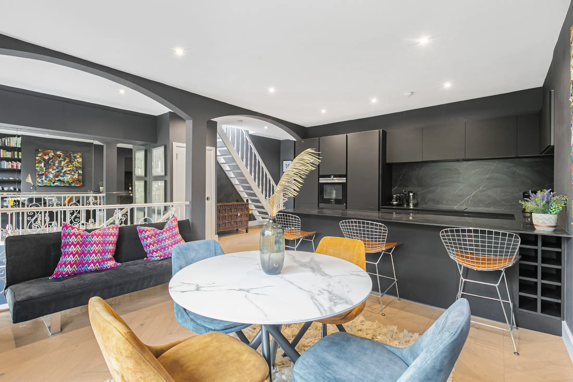 Another view of the refined dining area at Casa Cribs perfect for hosting and entertaining.