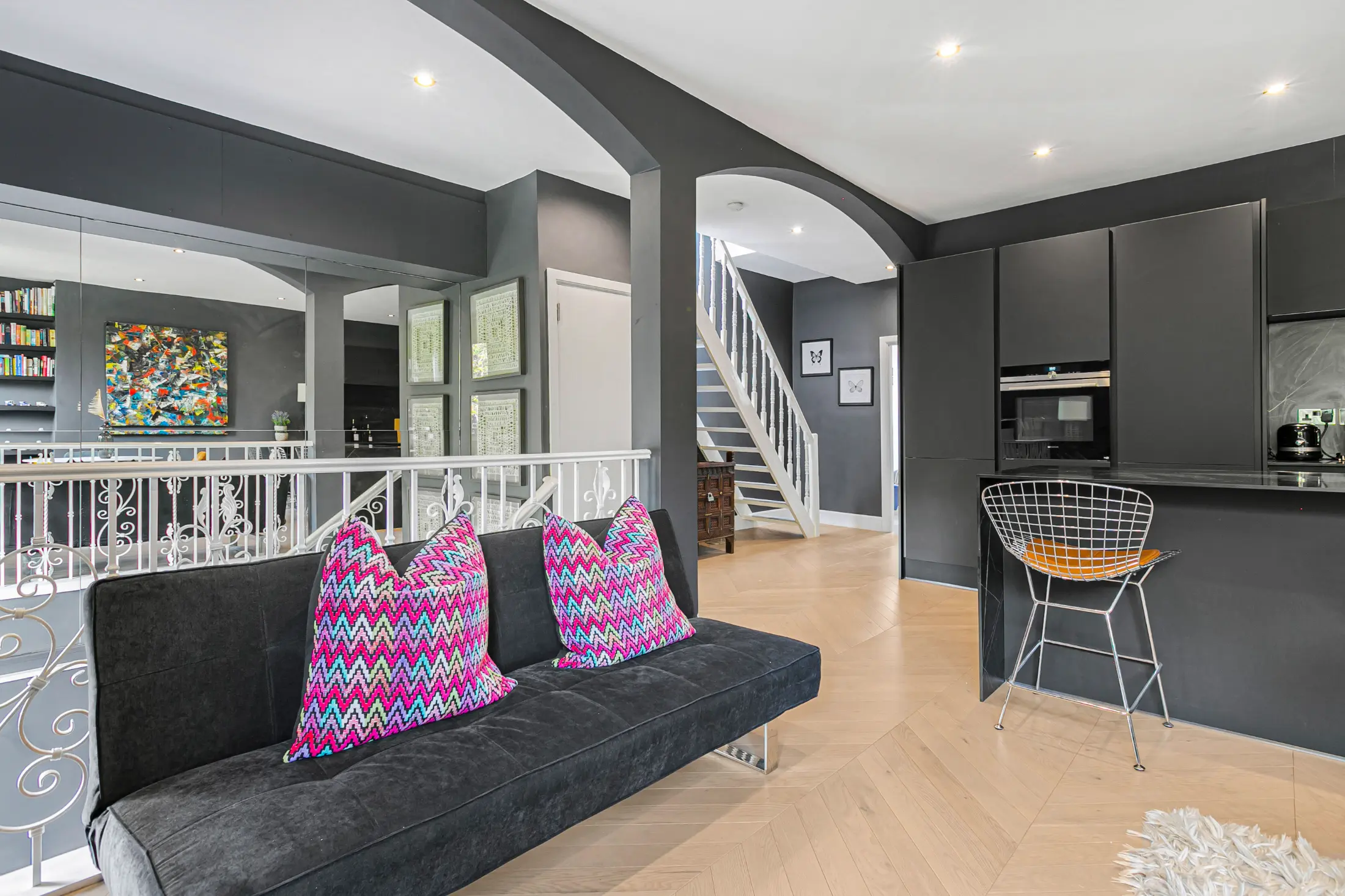Comfortable sofa at Casa Cribs providing cozy seating in the bright living area.