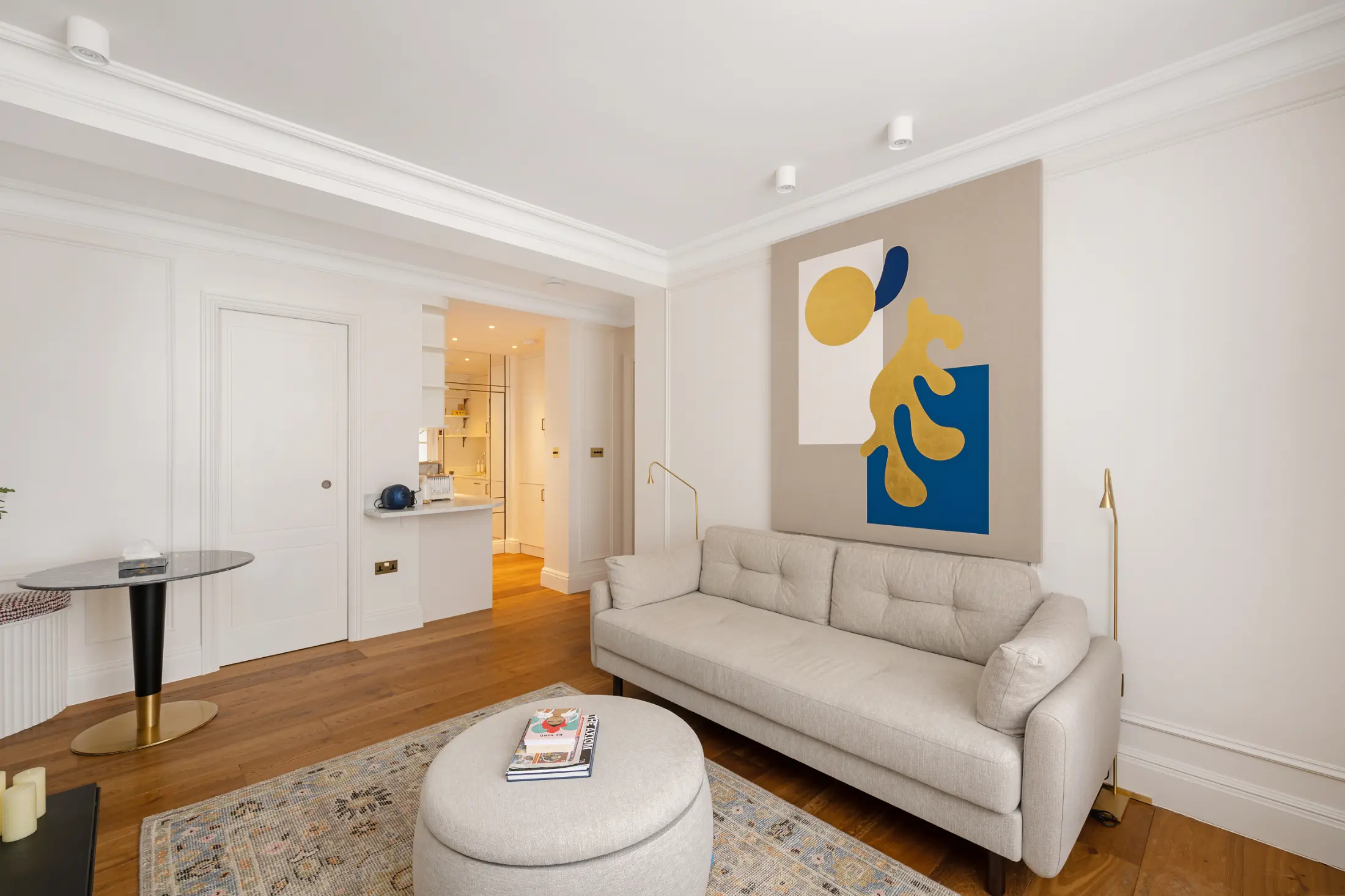 Second view of the cozy sofa at Casa Cribs highlighting its plush comfort and modern style.