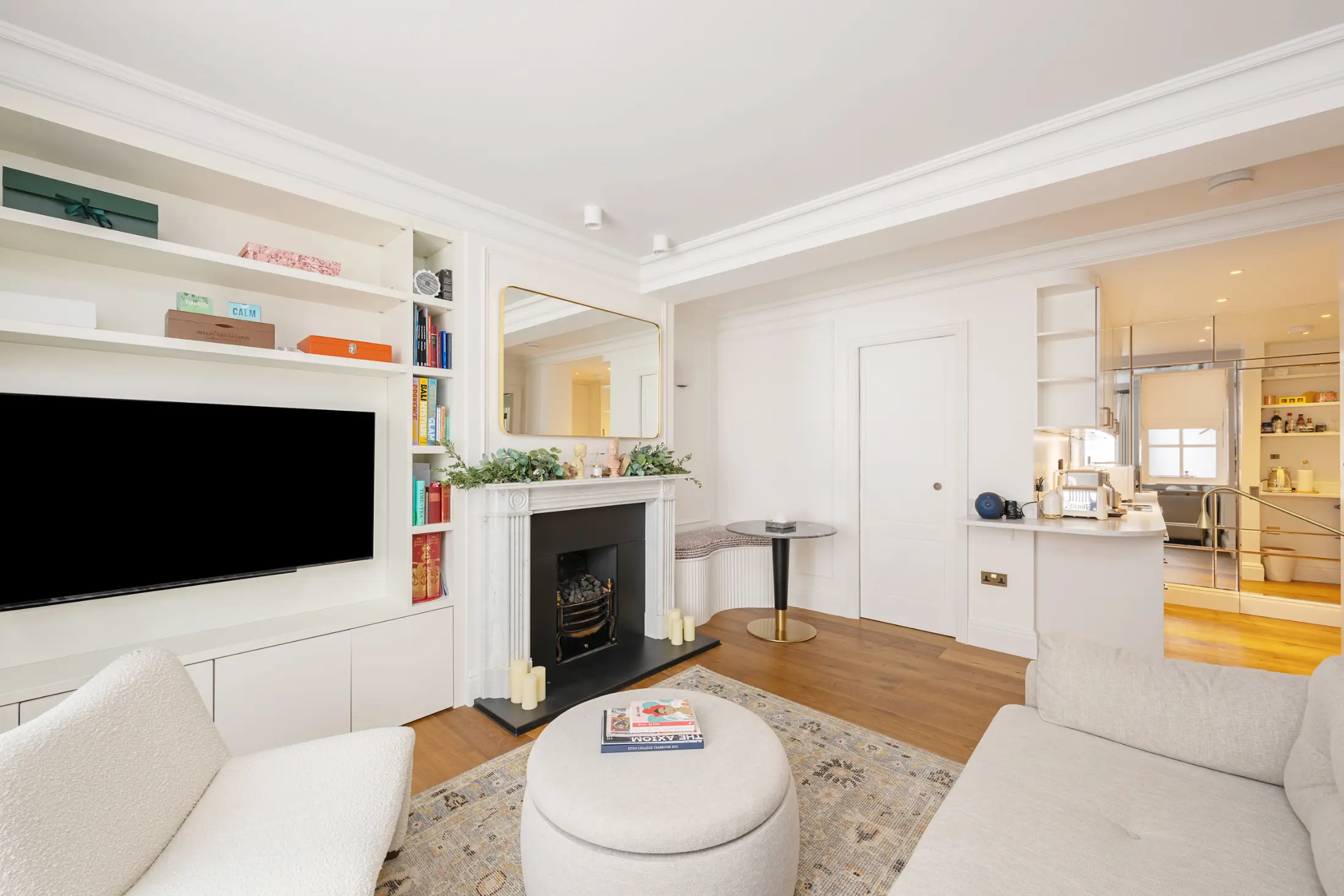 Another view of the stylish living room at Casa Cribs blending comfort and sophistication.