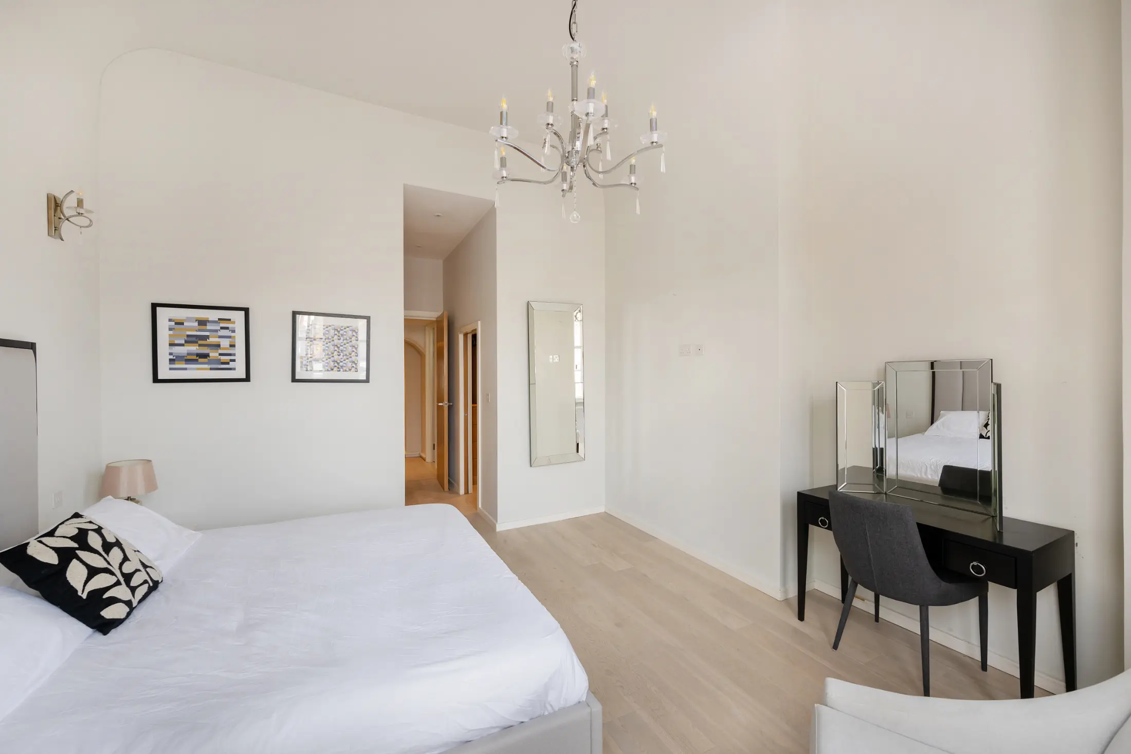 Fourth view of the sophisticated bedroom at Casa Cribs designed for restful sleep and refined style.