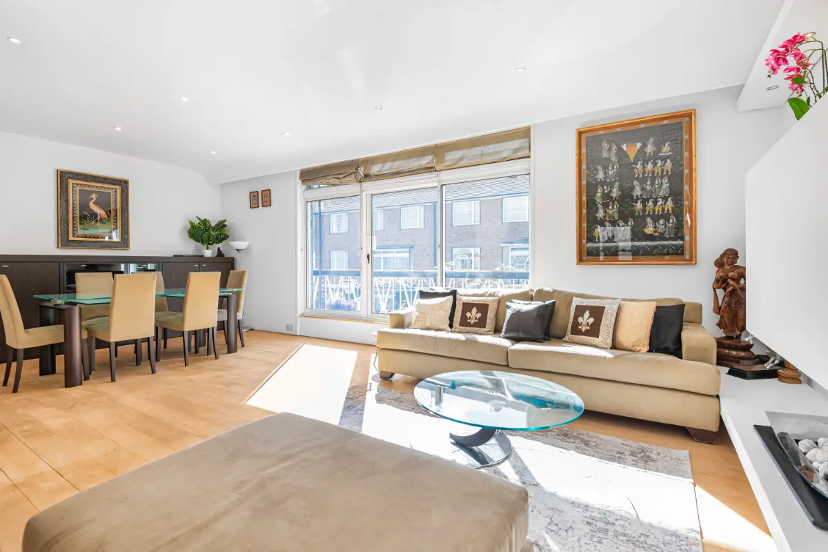 Another angle of the elegant living area at Casa Cribs filled with natural light.