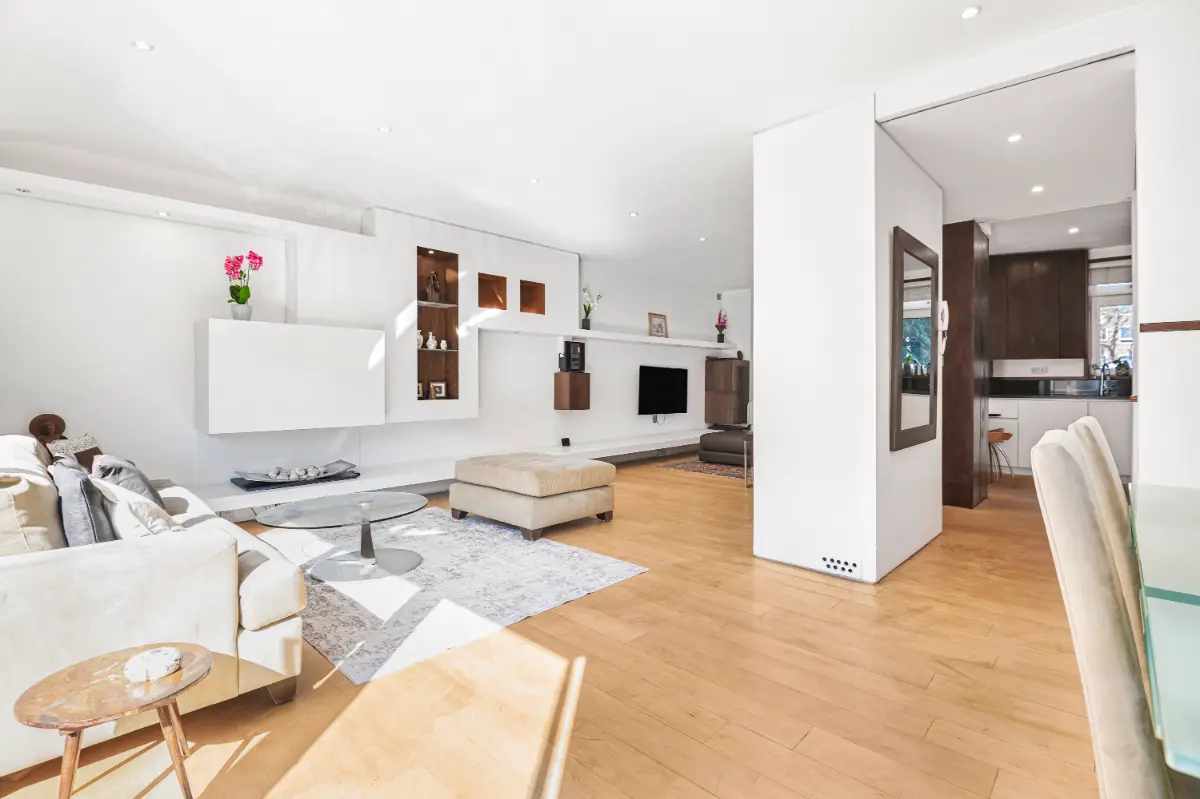 Another view of the spacious living room at Casa Cribs with contemporary design.