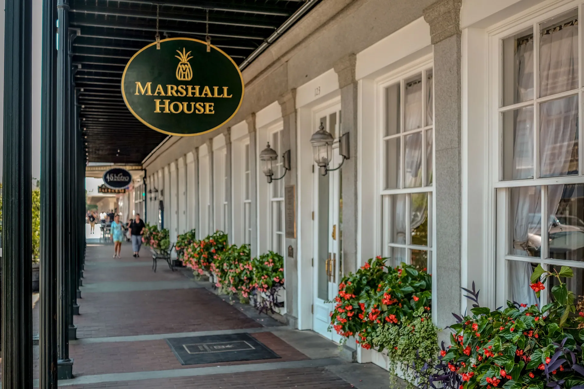 Devanture de l'hôtel The Marshall House à Savannah