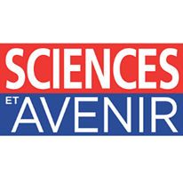 Red and blue Sciences et avenir magazine logo