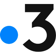 France 3 TV logo with a black 3 to the right of a blue dot 