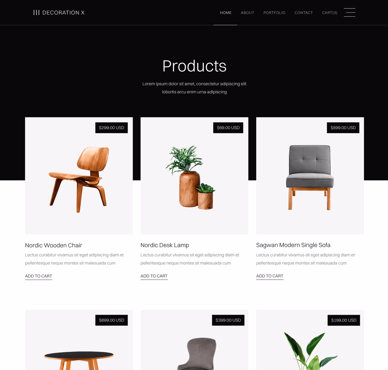 Shop - Decoration X Webflow Template