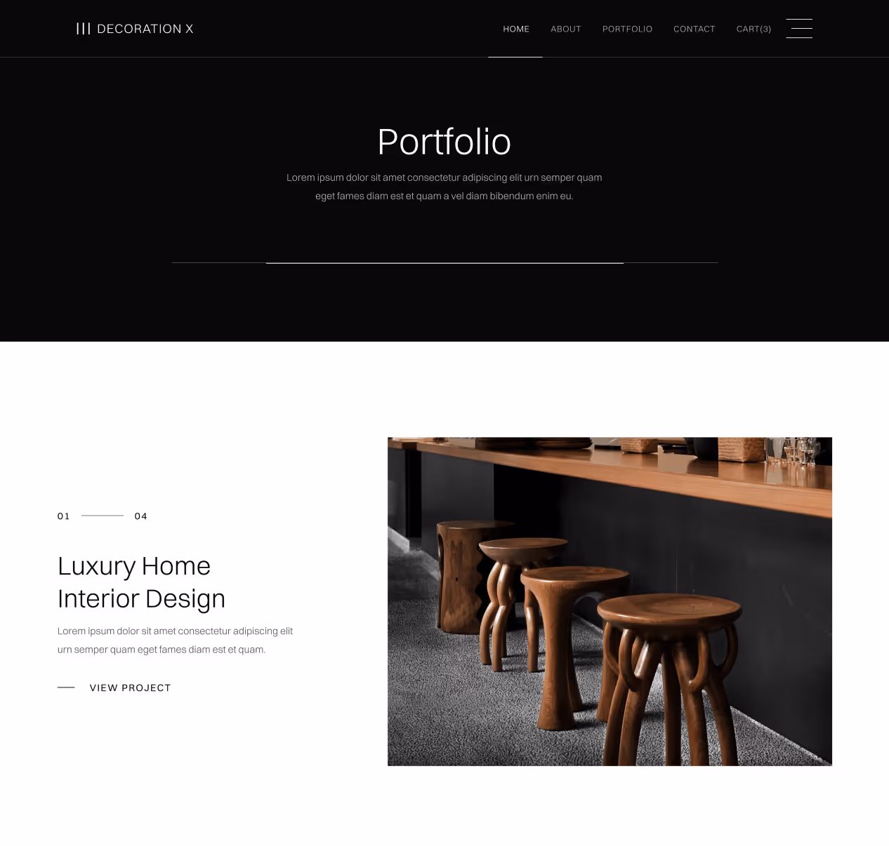 Portfolio - Decoration X Webflow Template