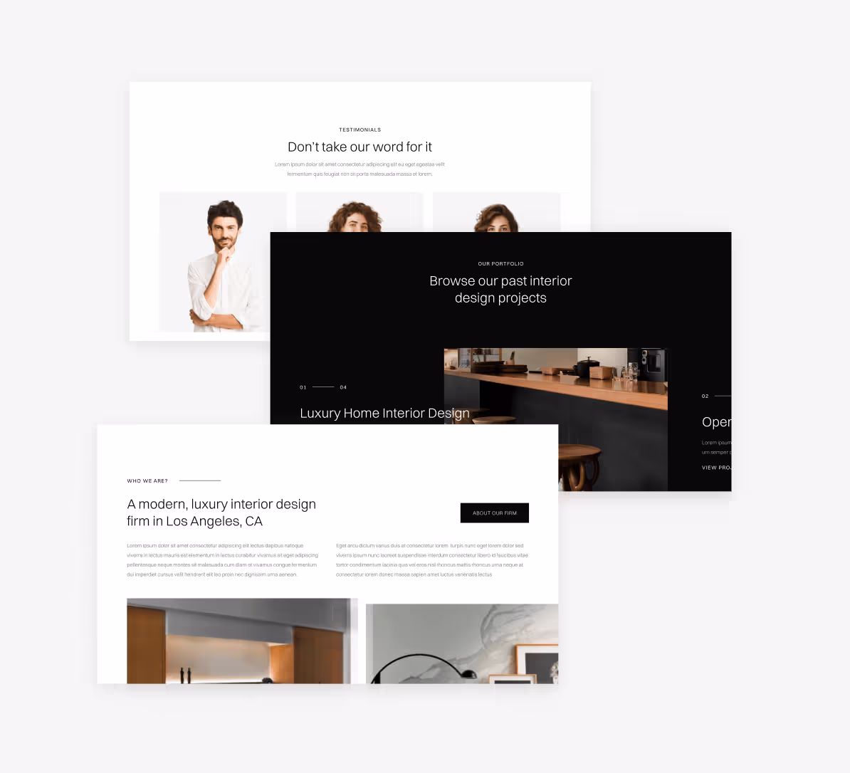 Sections Included - Decoration X Webflow Template