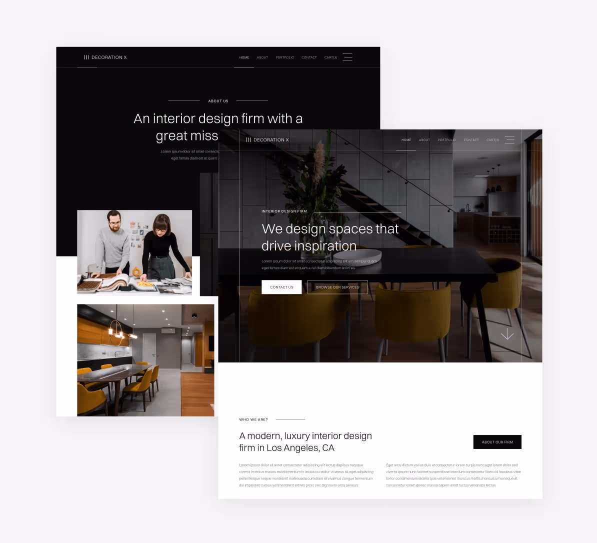 Page Included - Decoration X Webflow Template