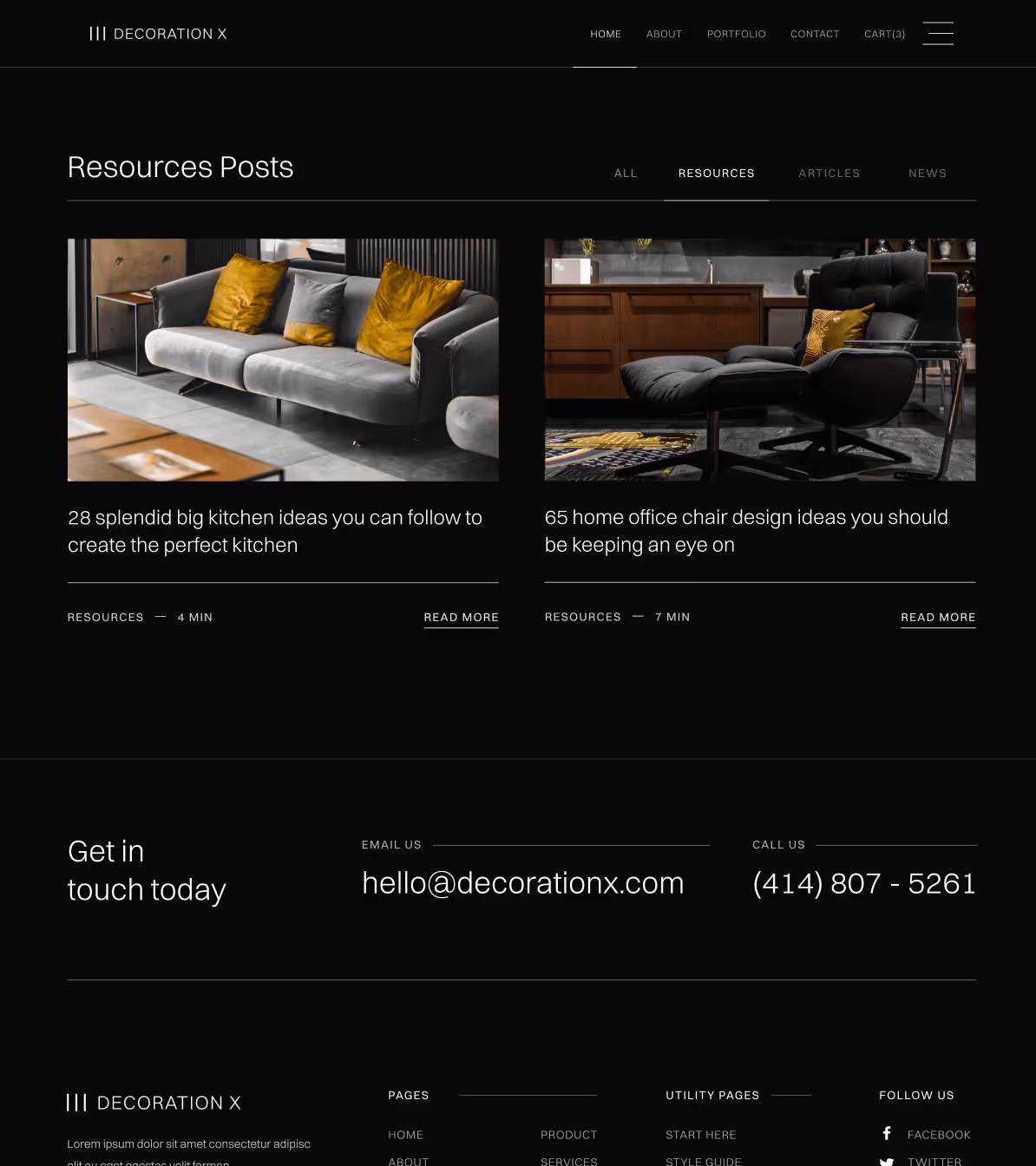 Blog Category - Decoration X Webflow Template