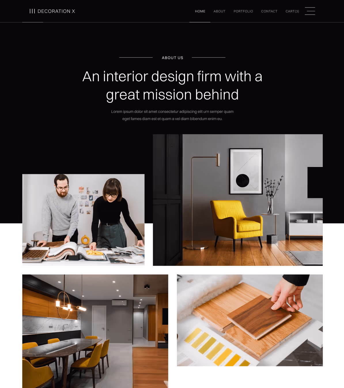 About - Decoration X Webflow Template
