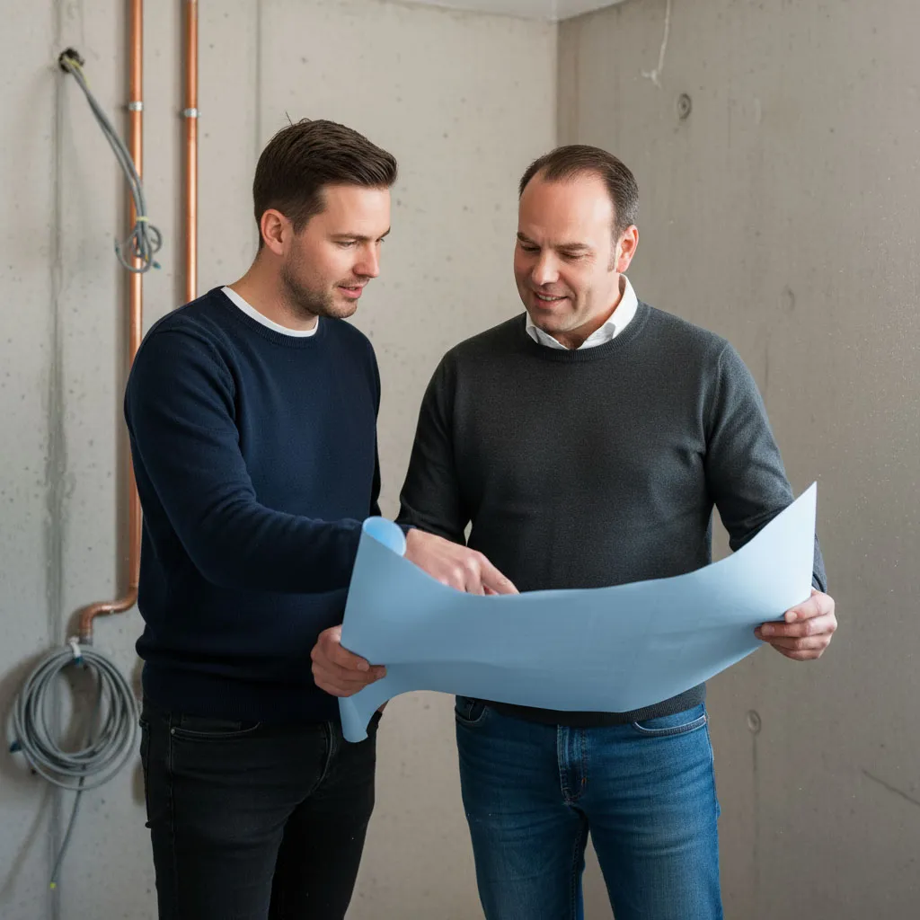 Dimitrios Tassikas im Beratungsgespräch zur Projektplanung