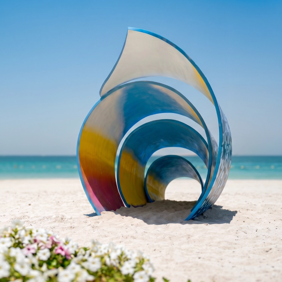 Marsana Beach landmark feature fabricated by 3Distica, Dubai