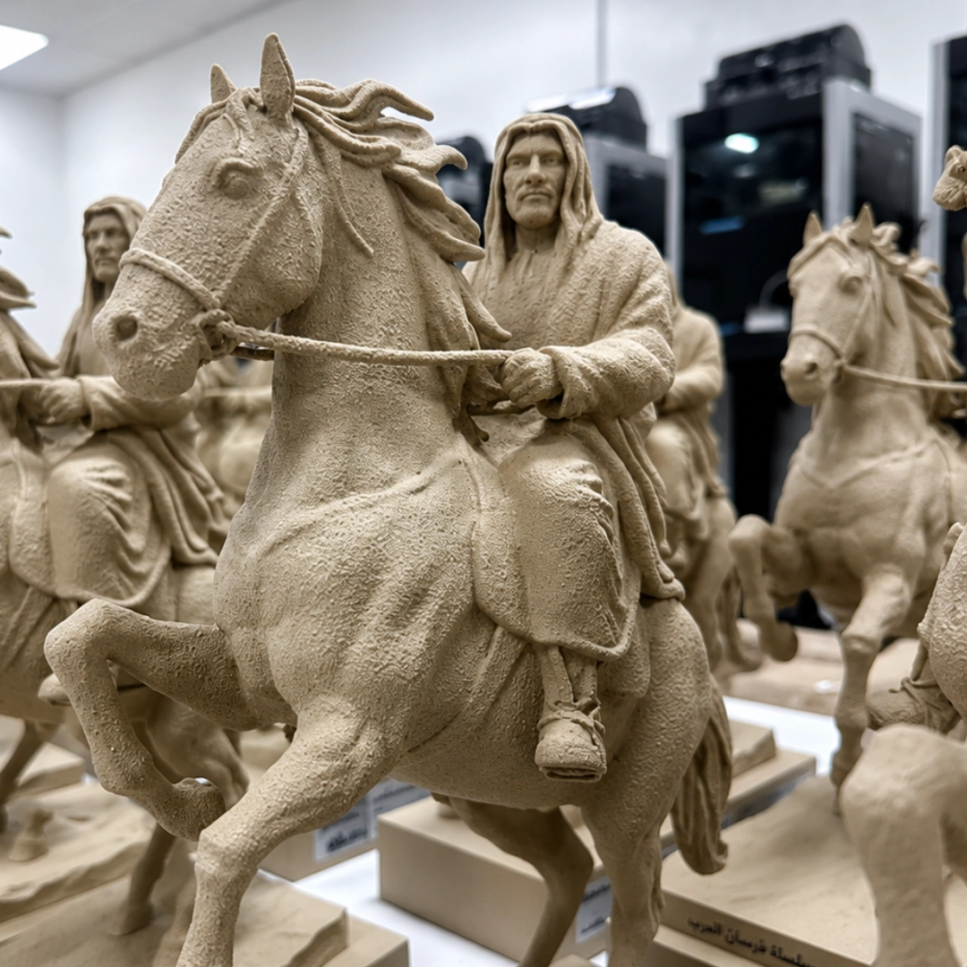 Large horse sculpture landmark fabricated by 3Distica, Dubai