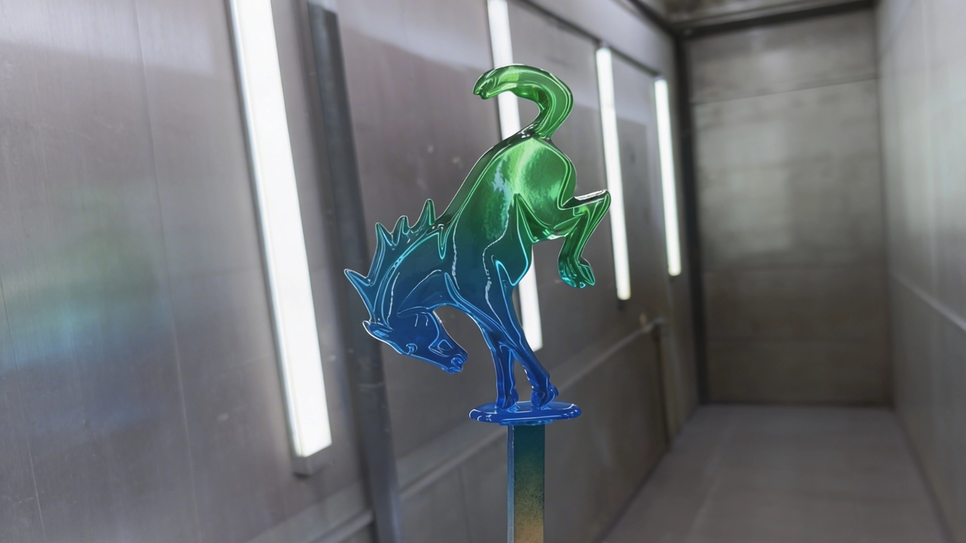 Sculpted horse figure with a refined decorative finish