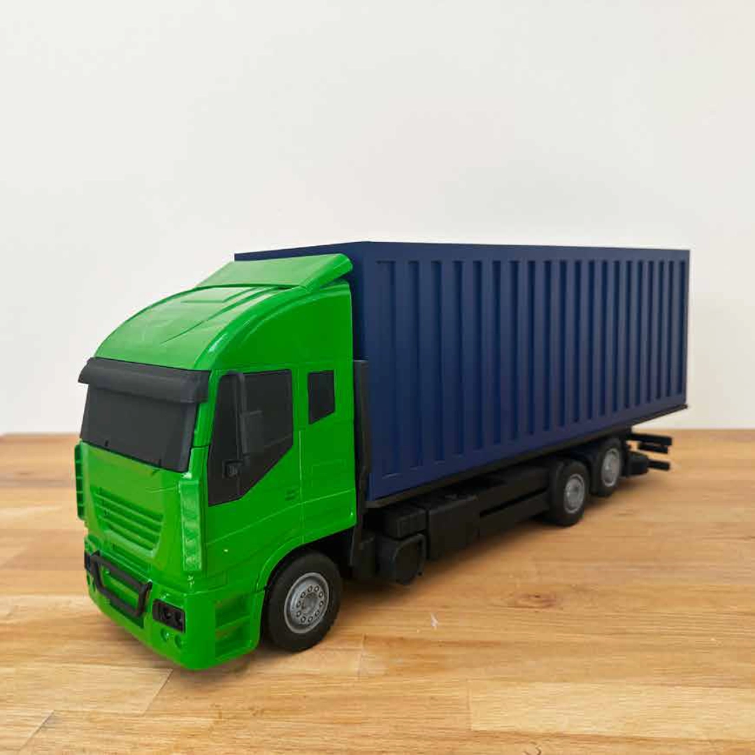 Detail of a truck model after workshop refurbishment
