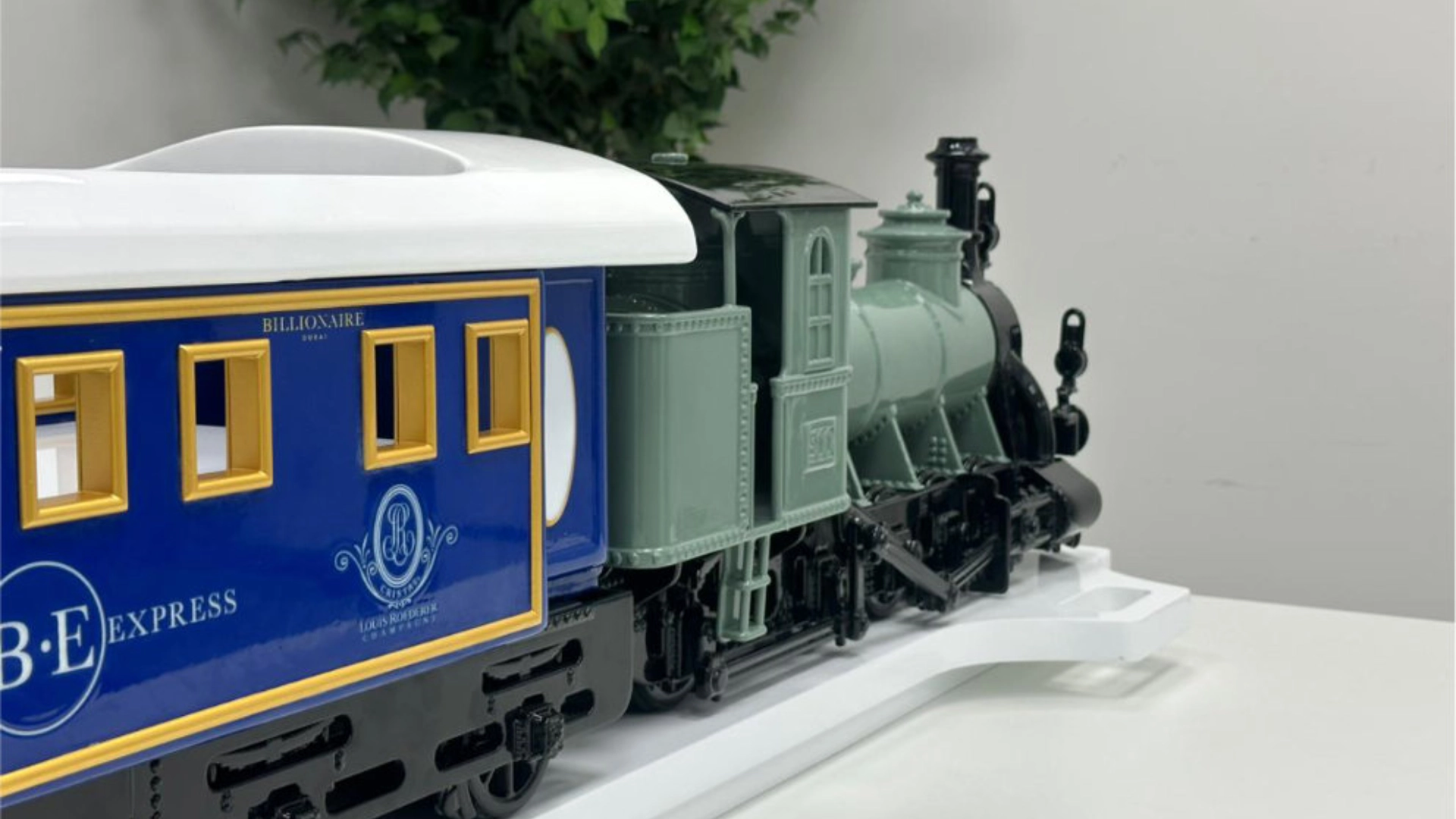 Scale replica of a vintage locomotive.