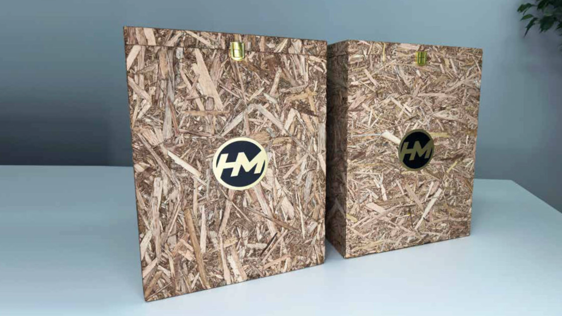 Oversized textured display boxes fabricated as a brand feature