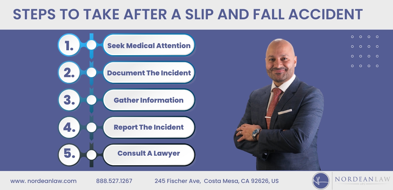 steps to take after a slip and fall accident