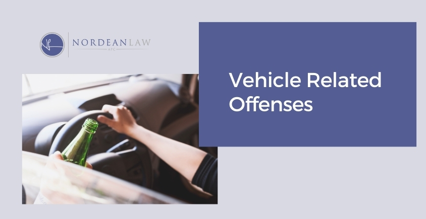 Vehicle related offenses in CA.