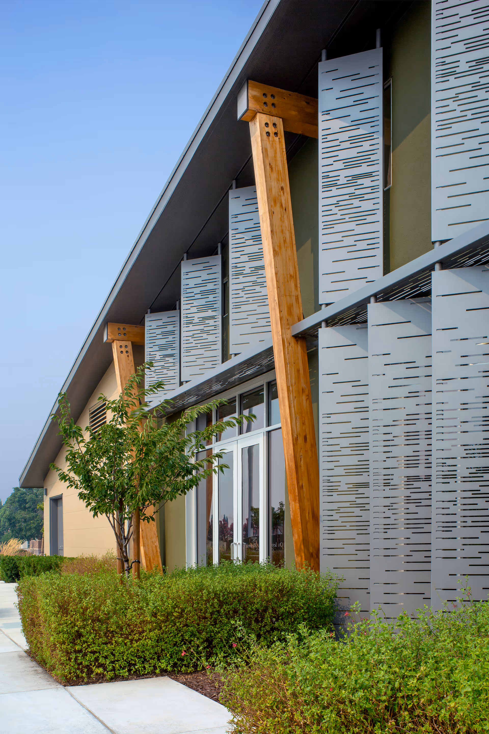 Oakley Community Center completed exterior showcasing contemporary architecture designed for diverse community programming and activities