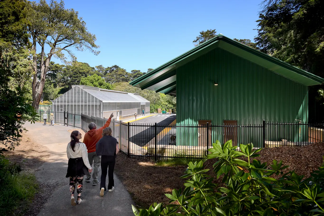 San Francisco Botanical Gardens architectural photography showing garden structures and landscape design integrated with natural surroundings