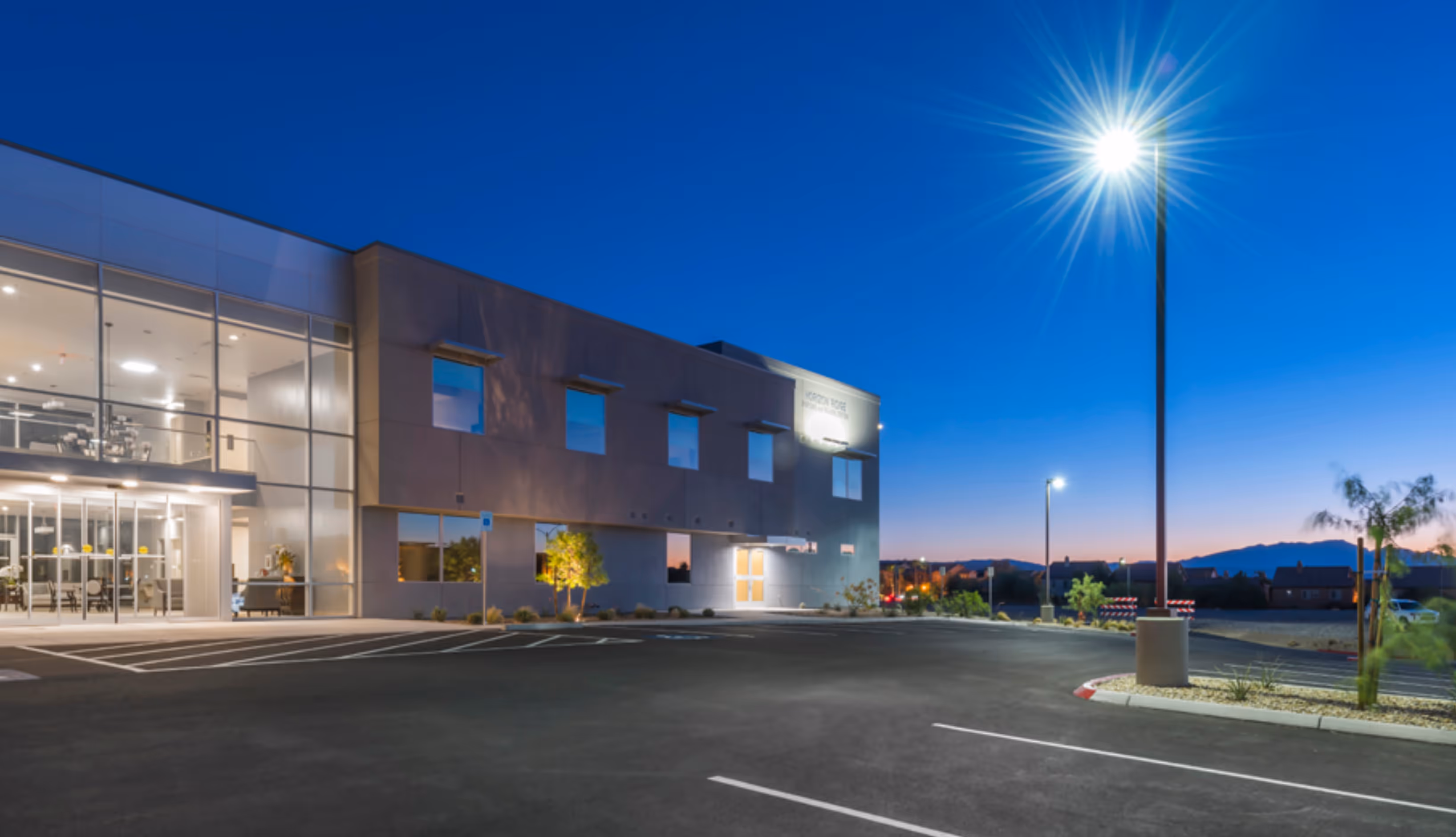 Horizon Ridge Rehabilitation Center architectural rendering showing evidence-based design strategies for 63,000 SF skilled nursing facility