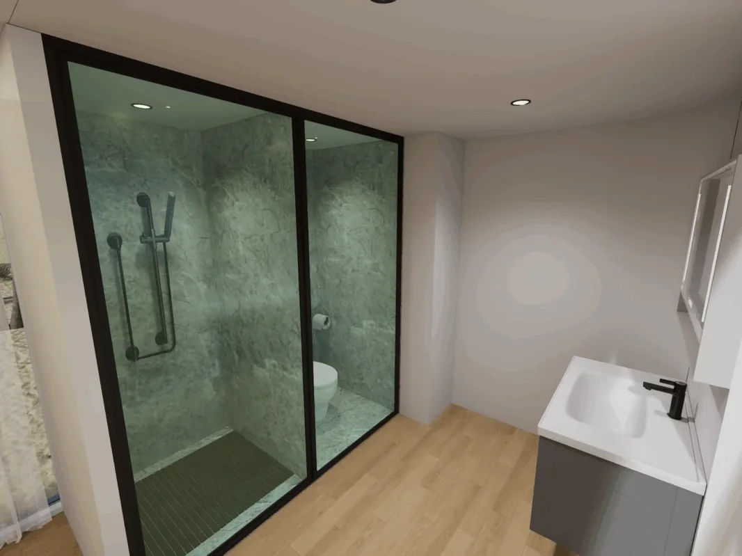 The Wimberley 800 bathroom with walk-in shower
