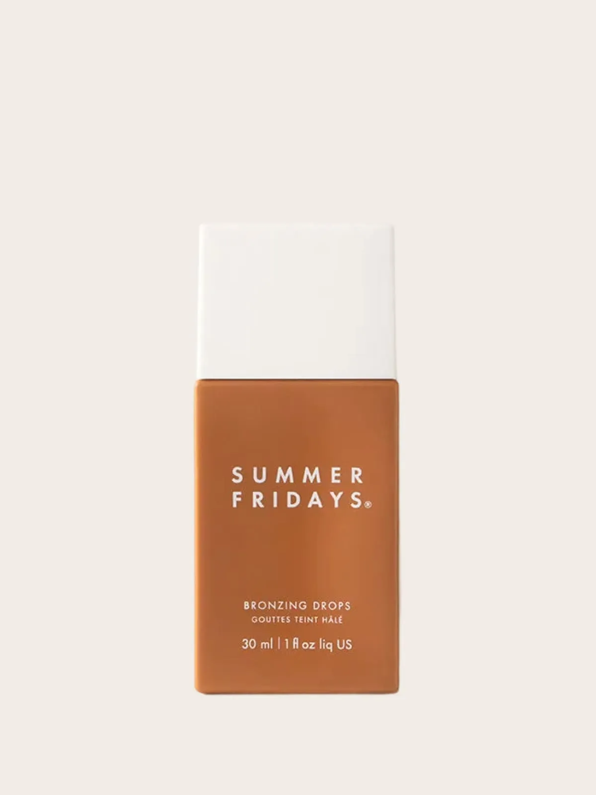 Summer Fridays Bronzing Drops skincare product in orange bottle