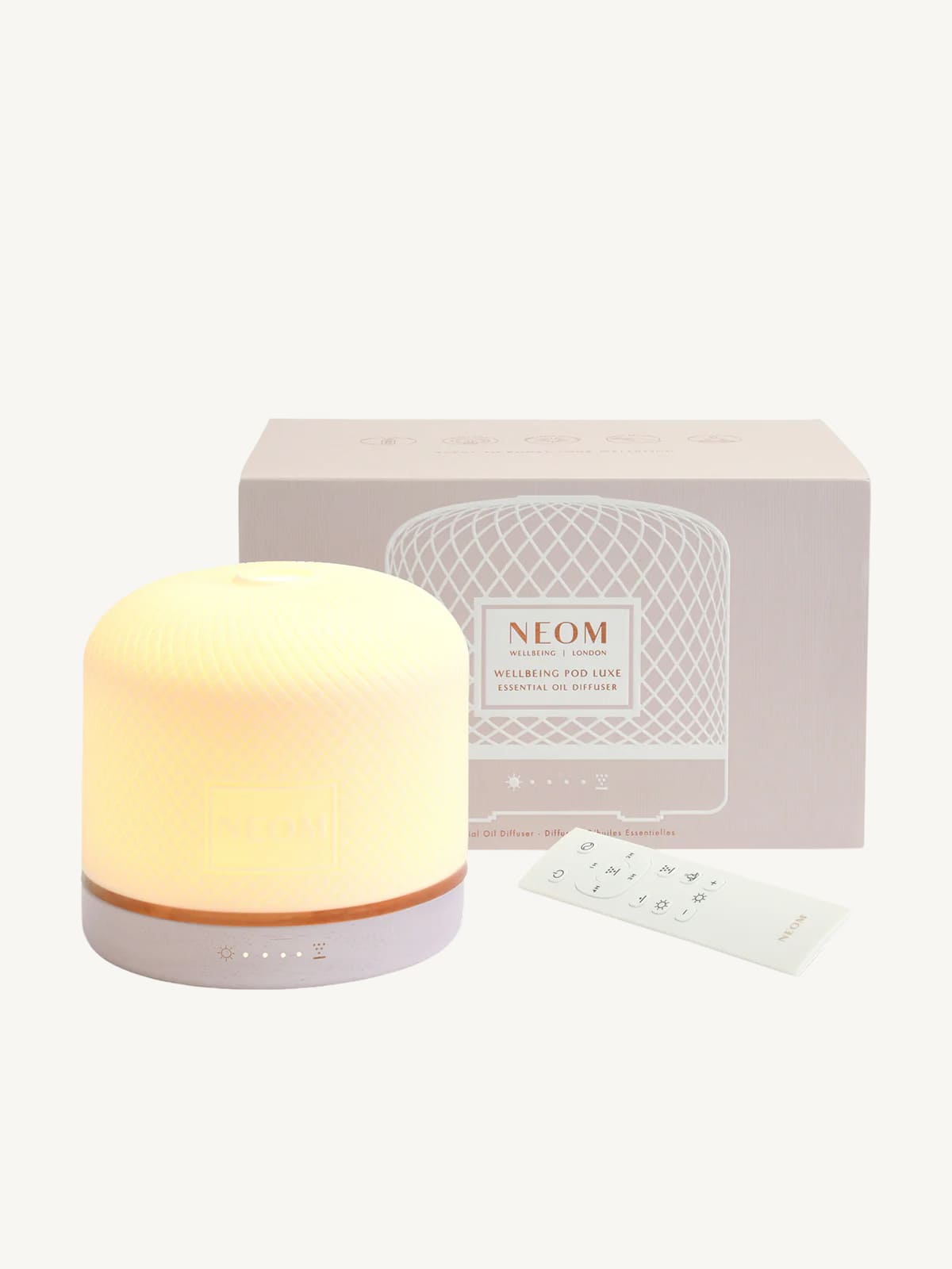 Neom Wellbeing Pod Luxe essential oil diffuser with remote control