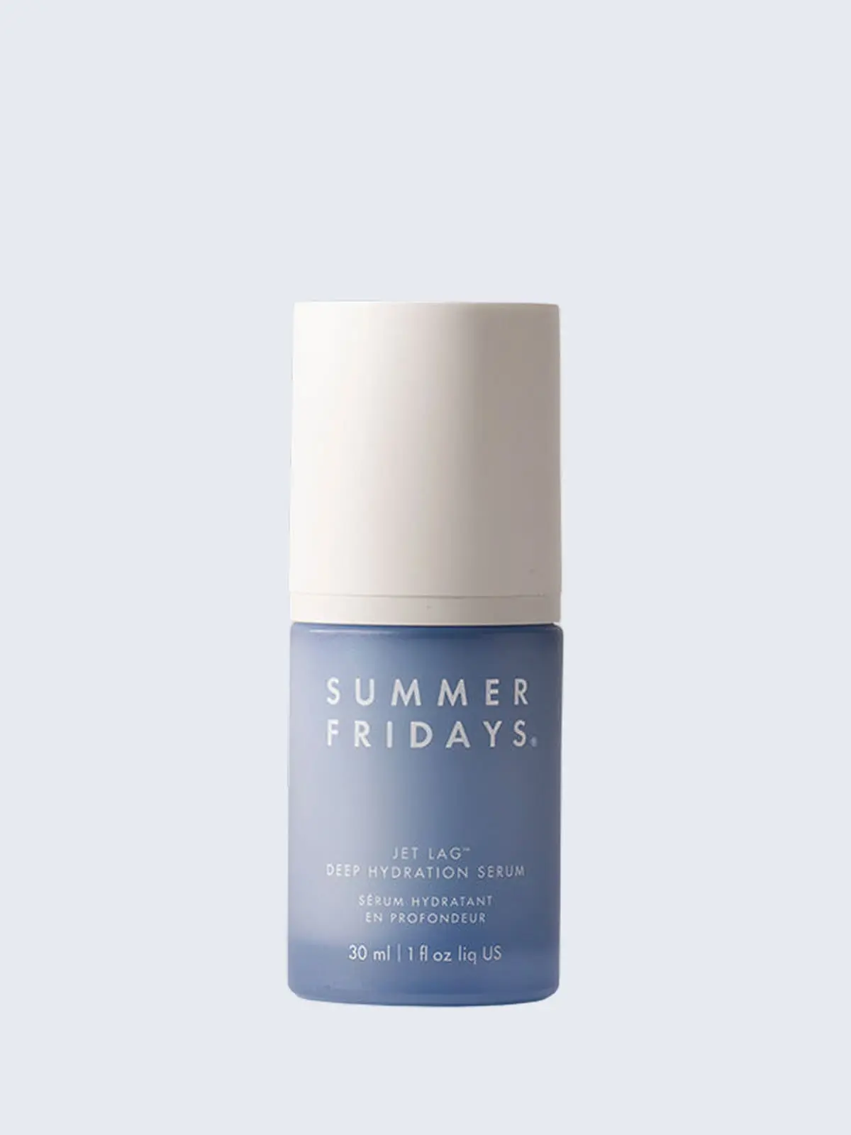 Summer Fridays Jet Lag Deep Hydration Serum in blue bottle