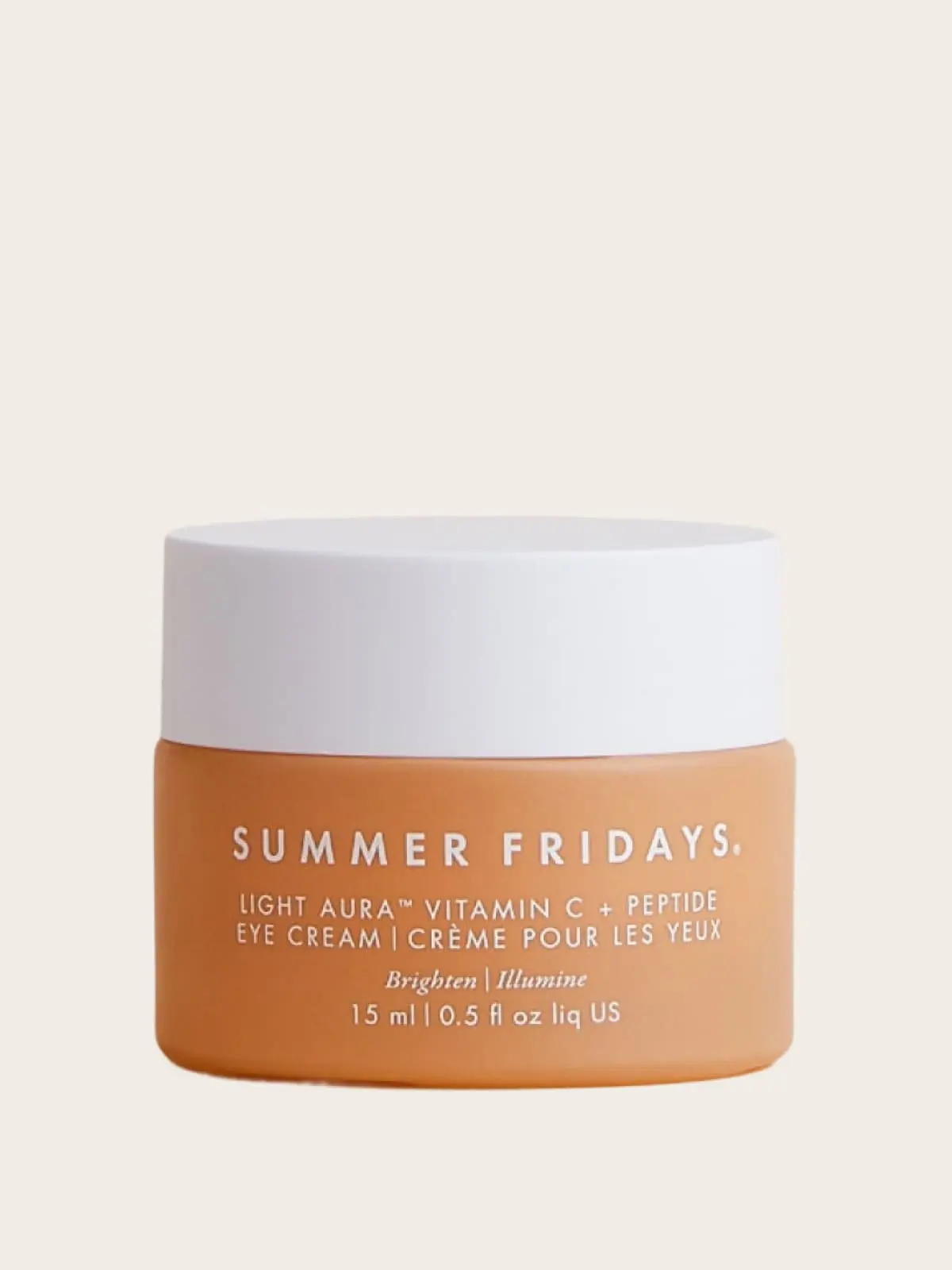 Summer Fridays Light Aura Vitamin C Peptide Eye Cream jar