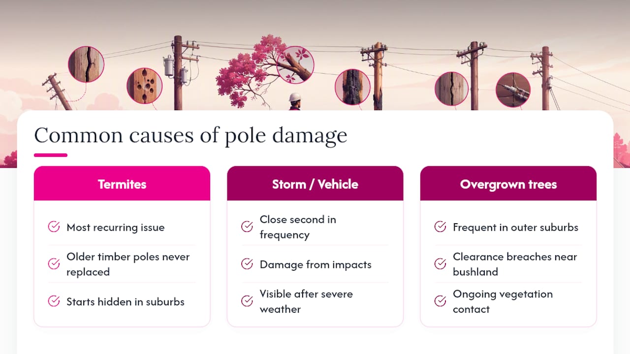 A Level 2 electrician's view on Sydney's private pole problems — overview diagram