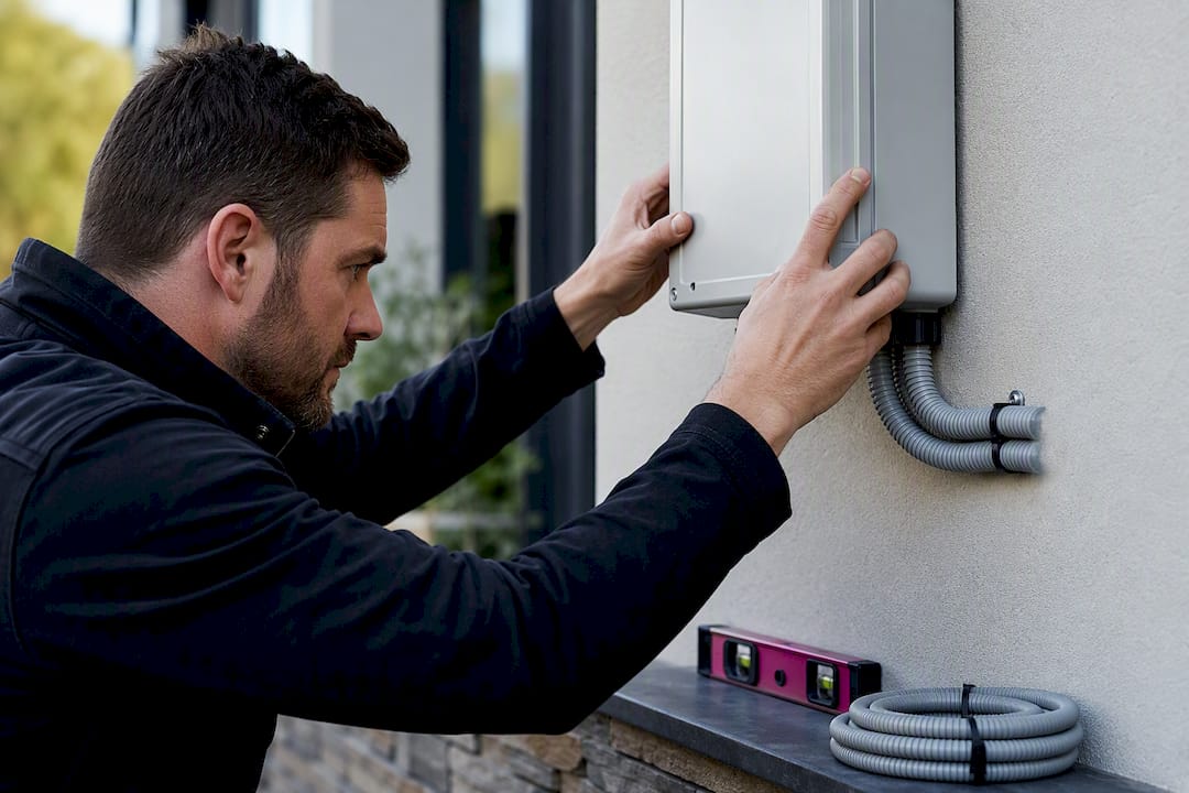 Weatherproof enclosure on exterior renovation wall