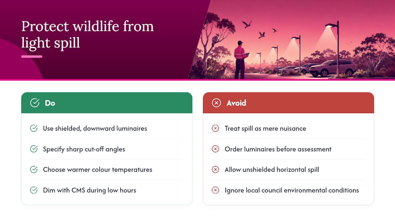 Lighting, wildlife and the environment — overview diagram