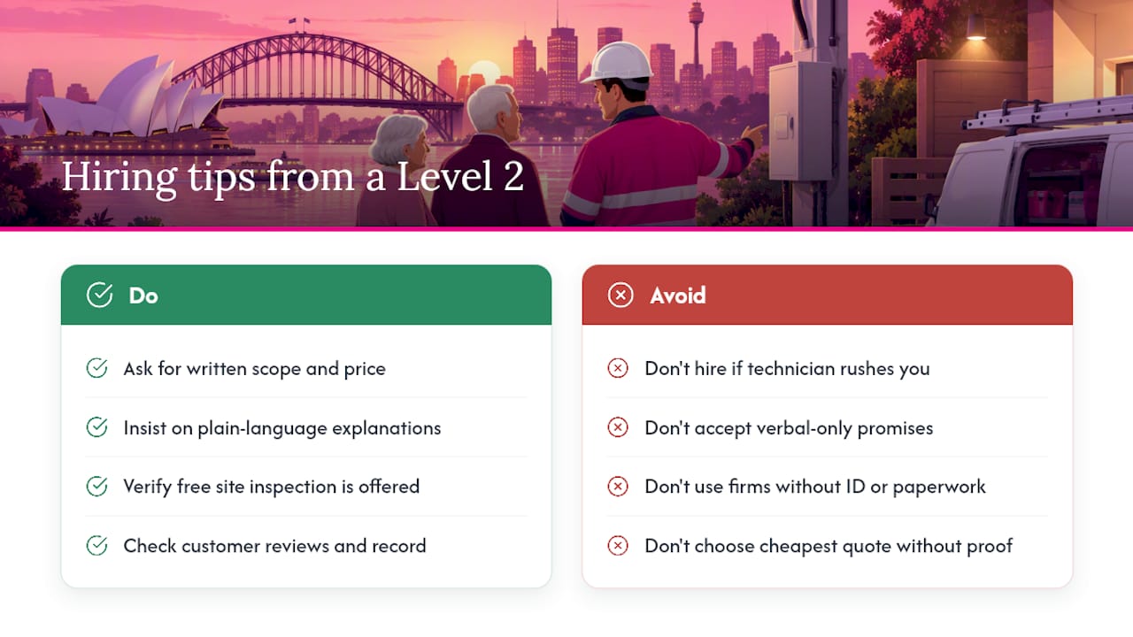 Practical tips from a Level 2 contractor in Sydney — overview diagram