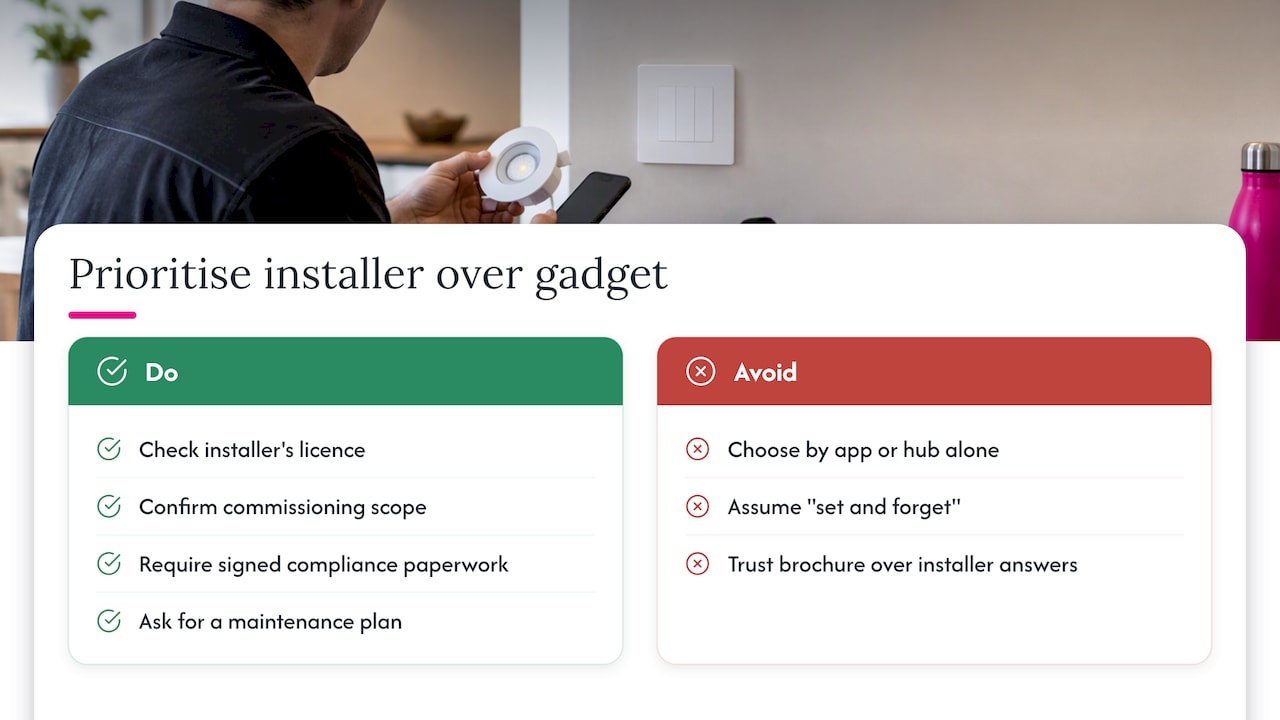 Our take: compliance and installer selection matter more than the gadget — overview diagram
