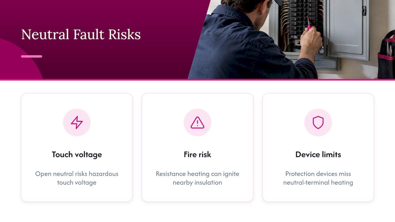 Neutral fault risks and protective device limits