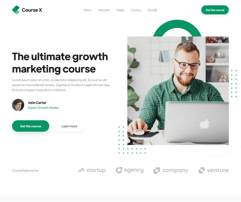Home Page - Course X Webflow Template