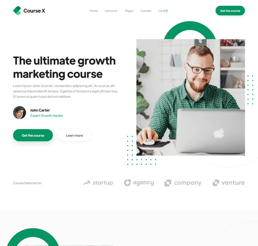 Home Page - Course X Webflow Template