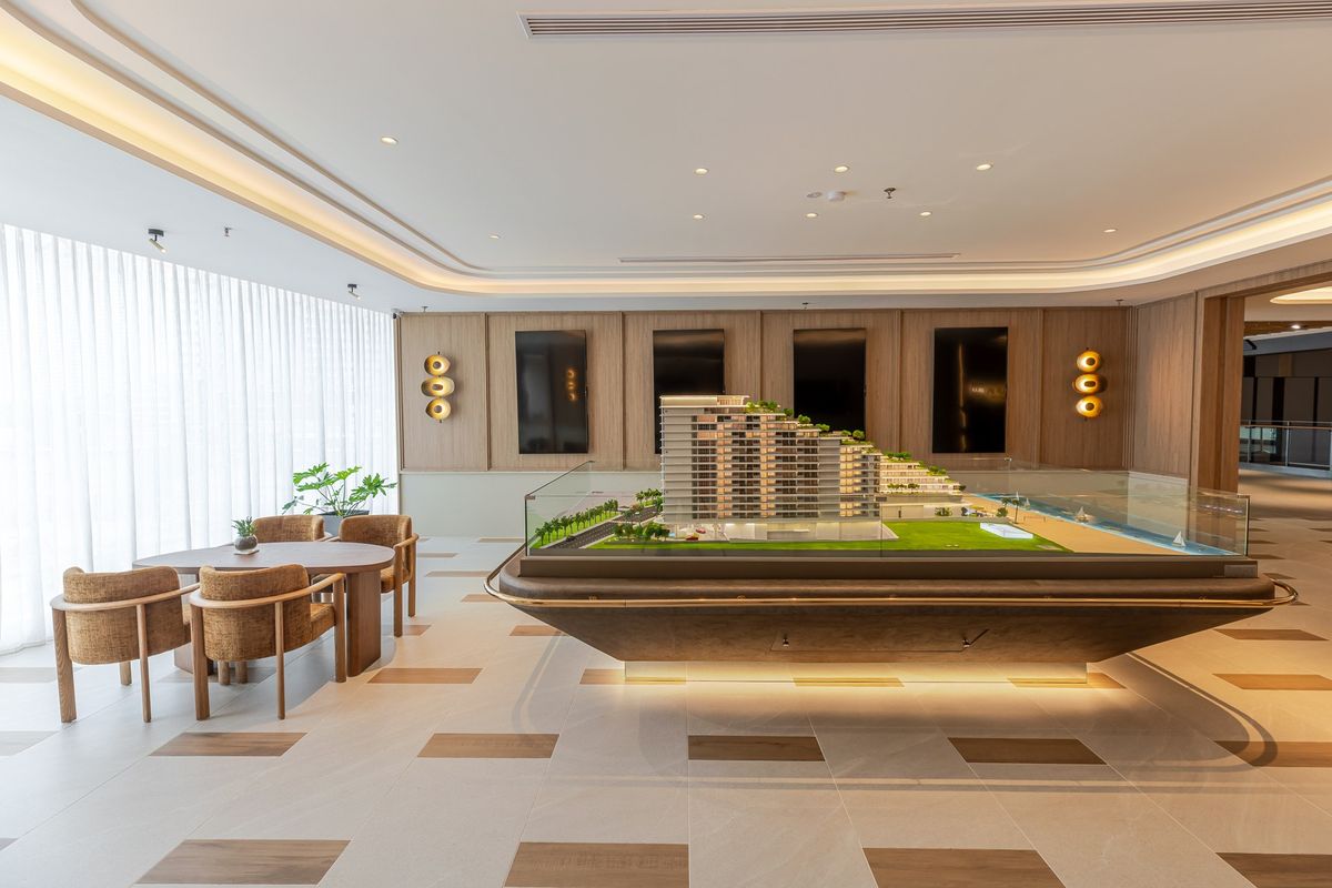 Sales gallery with project model, Radisson Blu Penang