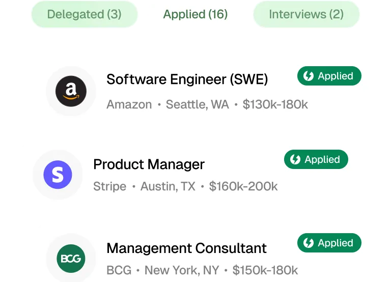Three different types of software on a black background.