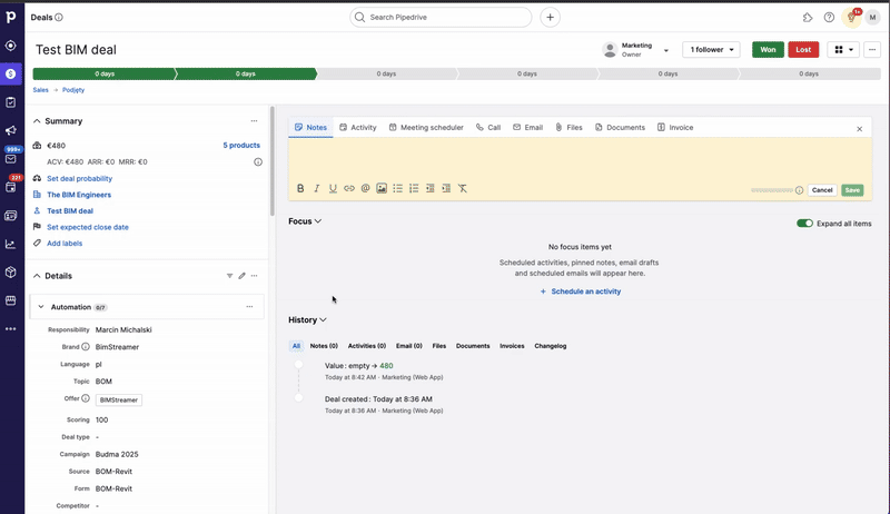 Automatyczne przesyłanie leadów do crm